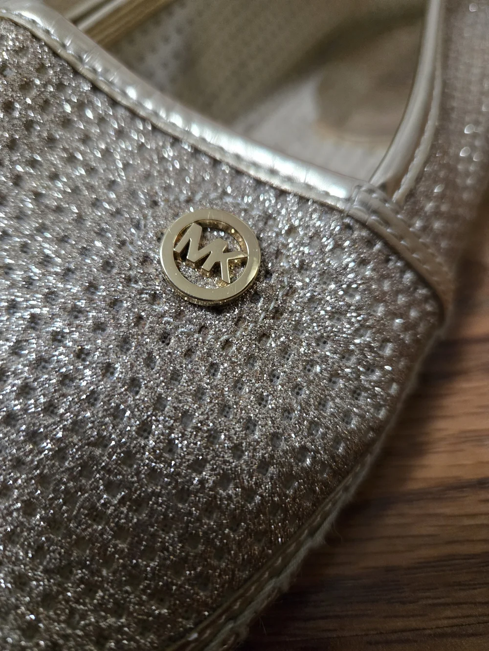 Michael Kors Gold Slip-On Espadrille Loafers - Women's Size 9